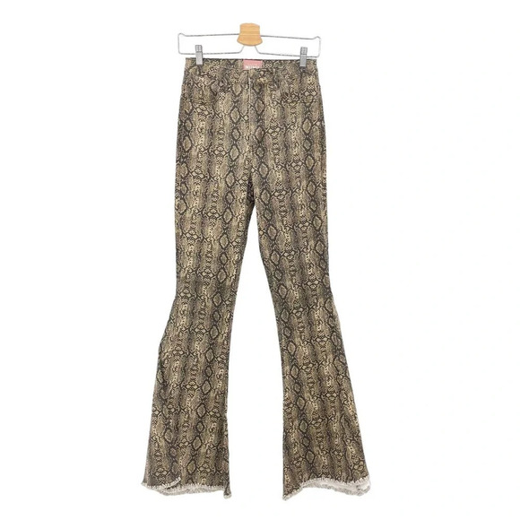Show Me Your Mumu‎ Berkeley Bells Queen Cobra Snake Jeans Size 26 - Picture 2 of 9